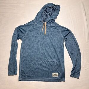 Howler Bros Loggerhead Hoodie Mens M Deluge Camo Pacific Blue Fishing Outdoor